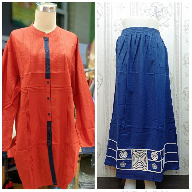 pakaian muslim baju harian baju rok setelan L_A SETELAN MURAH PESANTREN JUMBO /santri/santriwati/pon