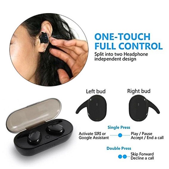 ⚡YZ (COD) Y30 TWS Bluetooth Headset Bluetooth Dengan Mikrofon 5.0 Earphone Bluetooth TWS HiFi Stereo Waterproof Earbuds Wireless Earphone Headset with Mic Headphone