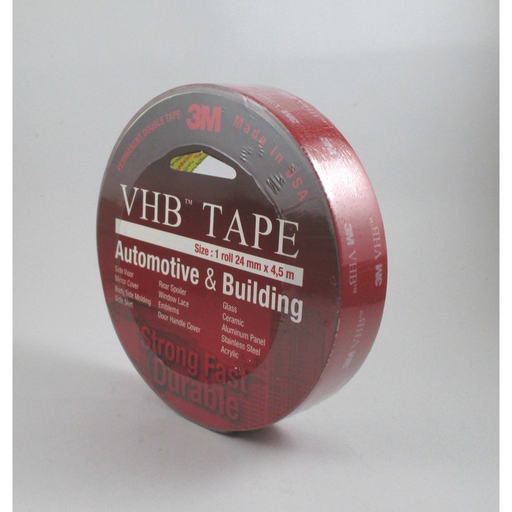 Double Tape Doubletape Perekat VHB TAPE 3M ORIGINAL BESAR 24mm x 4.5m