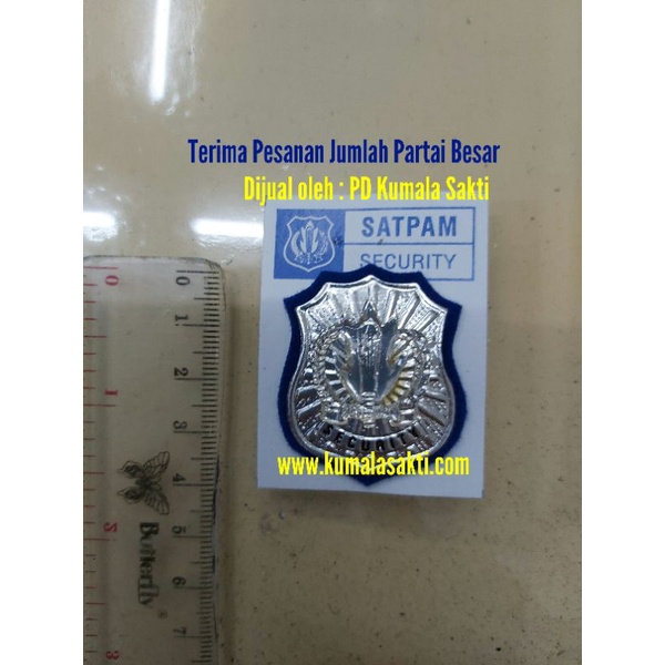 Kewenangan Satpam Putih Lis Biru Kecil|Pin Satpam Gada Pratama|Pangkat Satpam|Kaos Satpam|Rompi|Topi