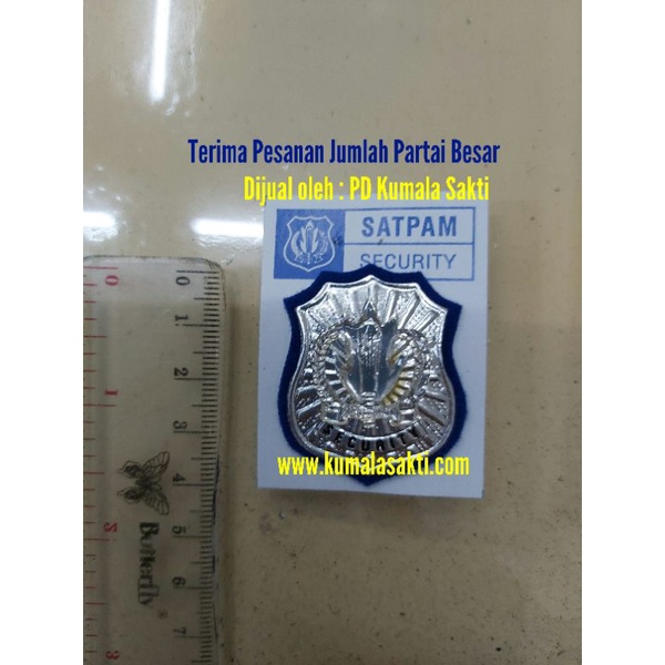 Kewenangan Satpam Putih Lis Biru Kecil|Pin Satpam Gada Pratama|Pangkat Satpam|Kaos Satpam|Rompi|Topi