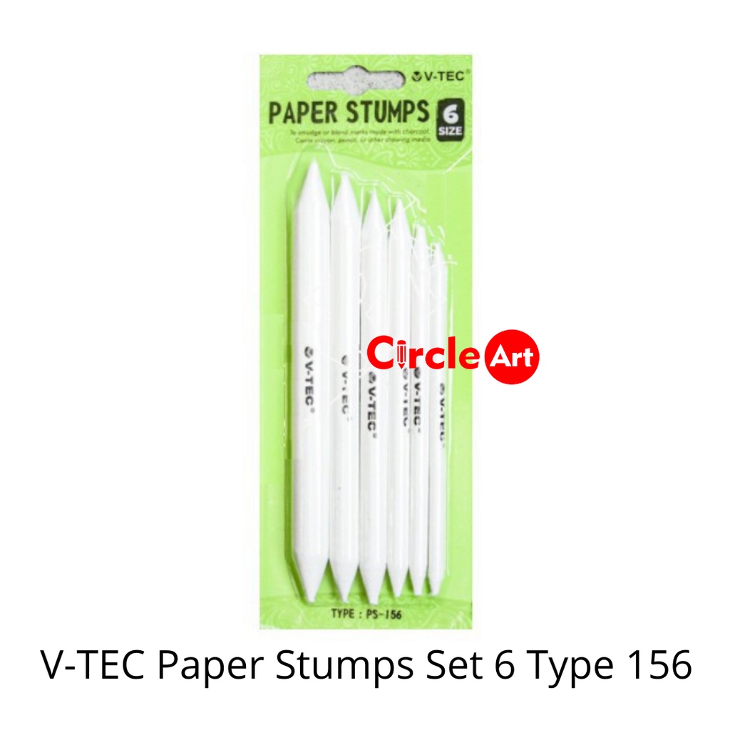 V-TEC Paper Stumps Set 6 Type 156 / Paper Pencils / Paper Stump