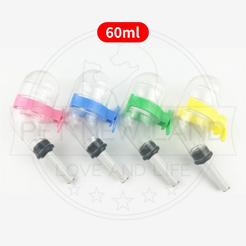Botol Minum Dot 60ml Hamster Kelinci Landak Marmut Tempat Minum Otomatis Gantung Botol Plastik Mini Sugar Glider DRINKING BOTTLE Hewan Peliharaan