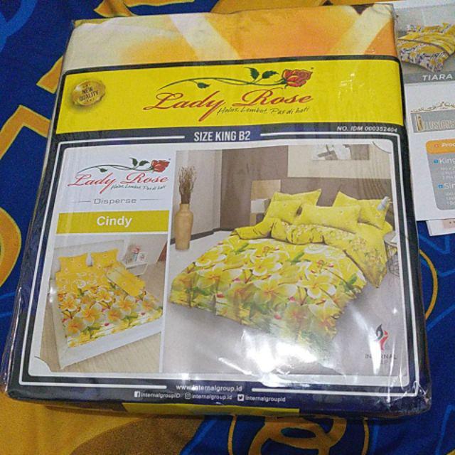 Lady Rose Sprei King (180x200) Dengan 2 Bantal - Sarah