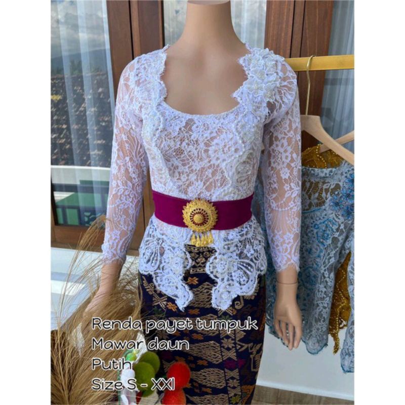 Kebaya Payet putih