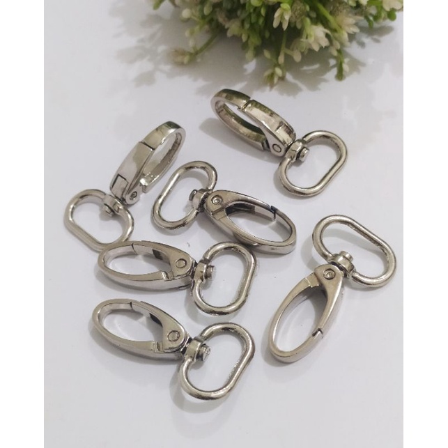 Pengait  tali tas/cantelan/strap Tali tas besi silver