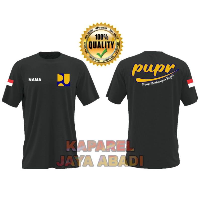 Kaos Logo Pupr/Baju pupr Cacuals/Atasan Pria Wanita Kementrian PUPR Lengan Pendek Kaos pupr Terlaris