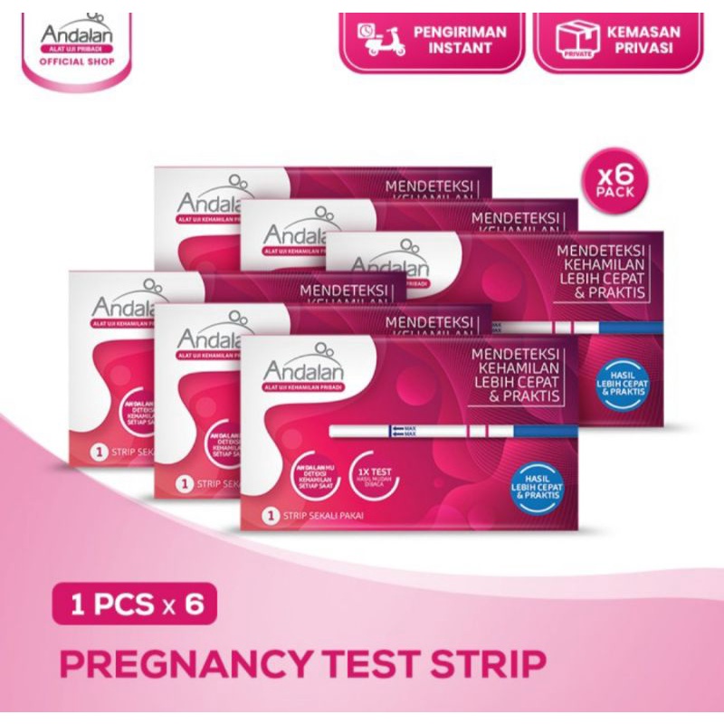 6 pcs Andalan strip uji kehamilan pribadi Tespek Testpack Test pack Test kehamilan instan