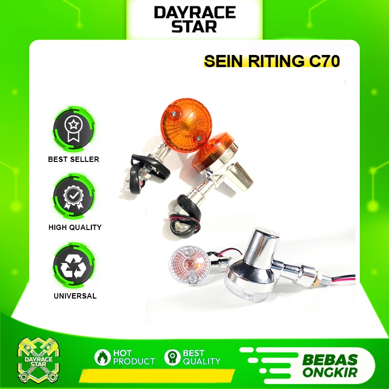 Sein Riting Bulat Palu Depan Belakang C70 Gl Cb Tiger Kaca Bening