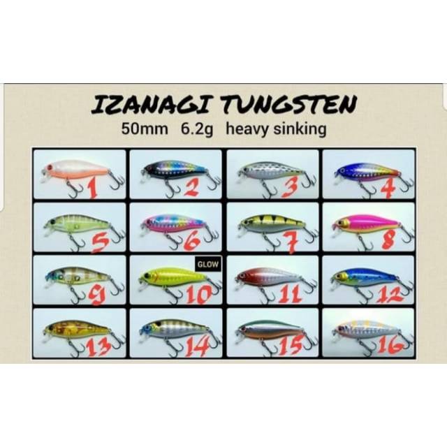 Lure TOMIGO IZANAGI TUNGSTEN (5cm / 6,2gram) HEAVY SINKING