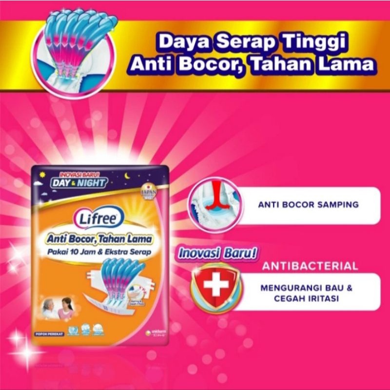 Popok Dewasa Li Free Lifree Tape Perekat XL14 XL 14