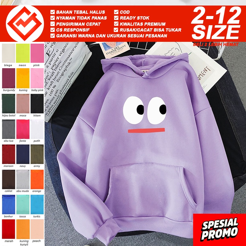 Jaket Jeket Hoodie Hoodi Sweater Swetear Anak Kecil Laki Perempuan Unisex Cewe Cowo Kembar Bahan Fle