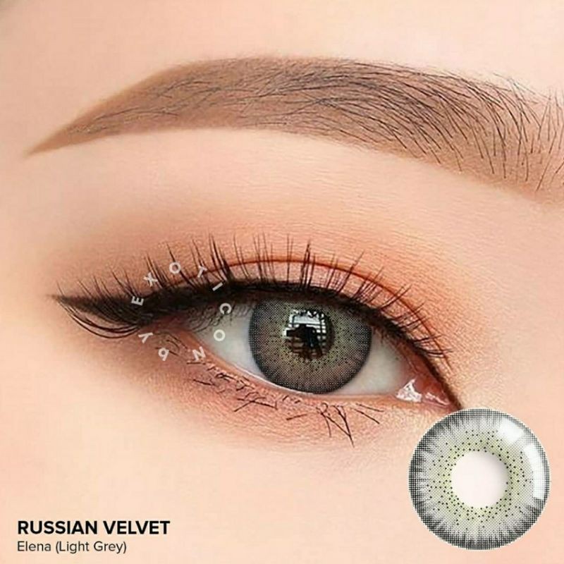 Softlens X2 RUSSIAN VELVET 14.5 MM ELENA LIGHT GREY MINUS -0.50 S.D -6.00