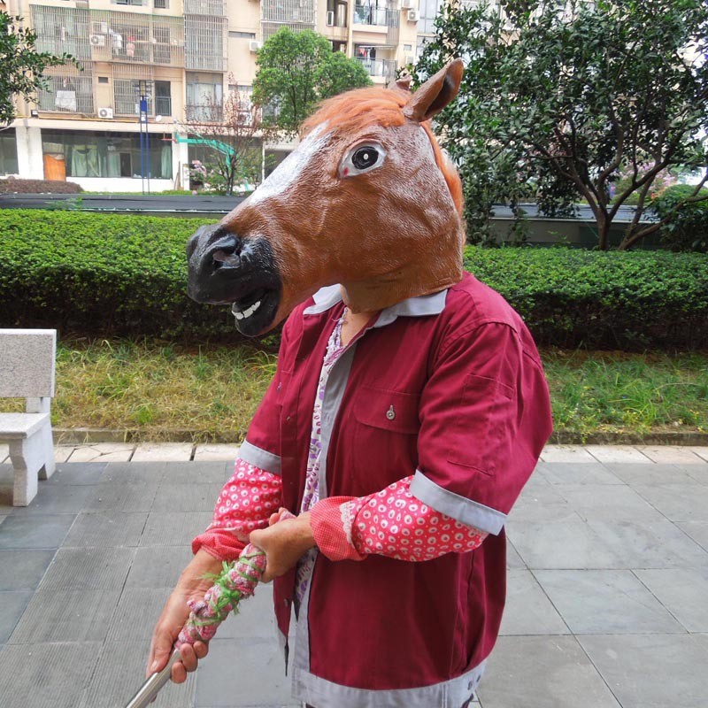 TOKU horse mask topeng kuda bahan latex halloween cosplay