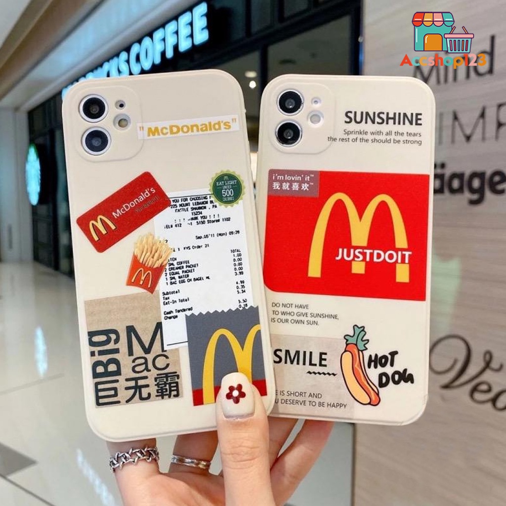 SS087 Soft Case Desain Mcdonald's Straight Cube Untuk INFINIX SMART 4 5 6 X653 HD HOT 5 6 X606 S4 X6