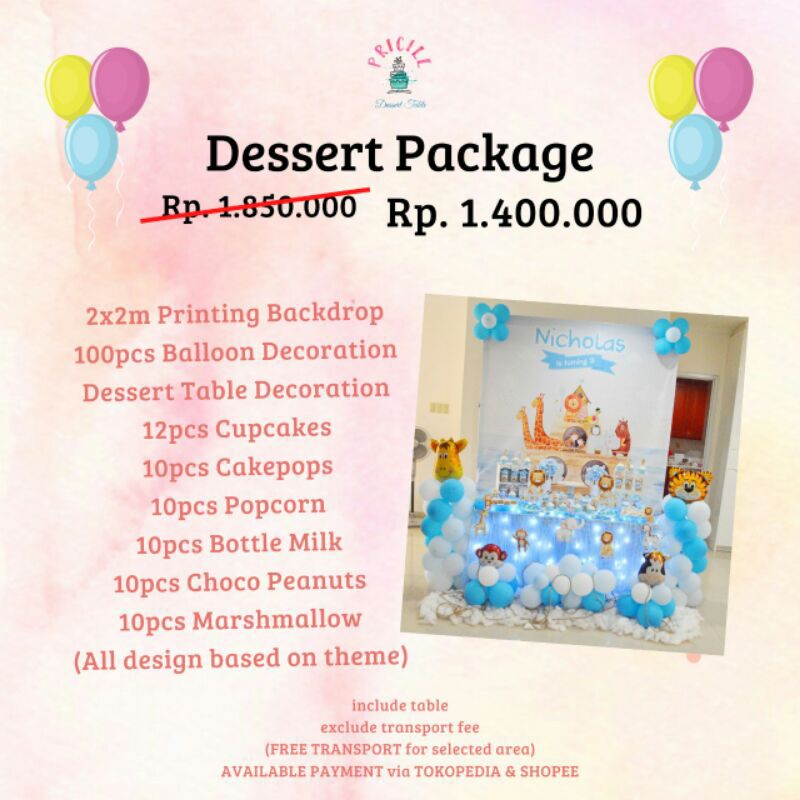 DESSERT TABLE DESSERT PACKAGE