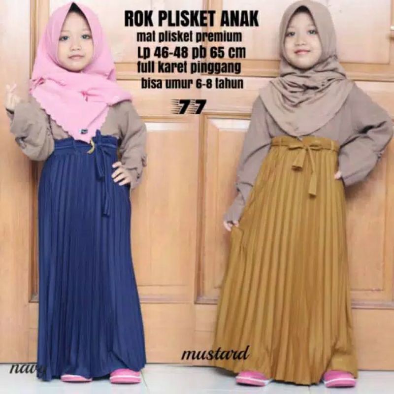 ROK PLISKET ANAK PREMIUM UMUR 4 smpai 15TAHUN