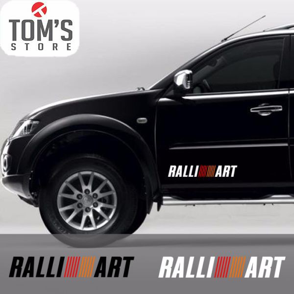  Stiker  Kaca  Body Pintu  Mobil  Ralliart Cutting Sticker 