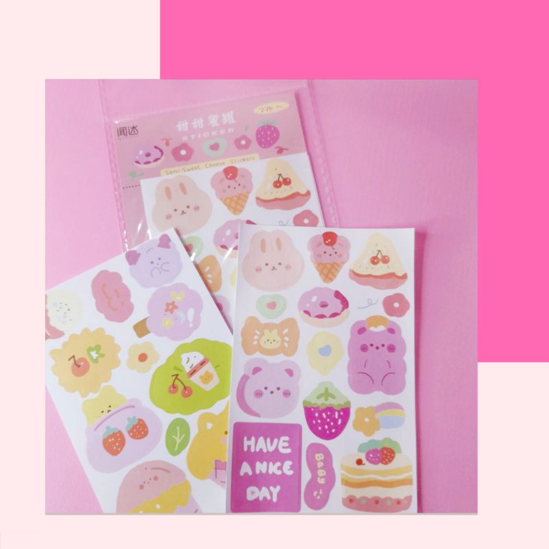 

Sticker Cute Cheese Sweet Pink | Overjoyed Stuff