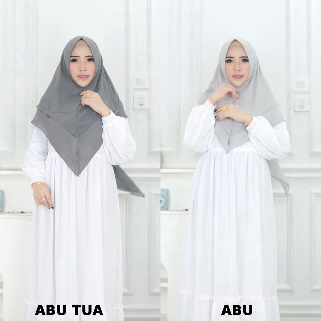 Hijab Khimar Ceruty 2 Layer Premium