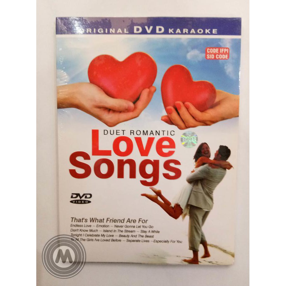 DVD KARAOKE ORIGINAL VARIOUS ARTISTS - DUET ROMANTIC LOVE SONGS