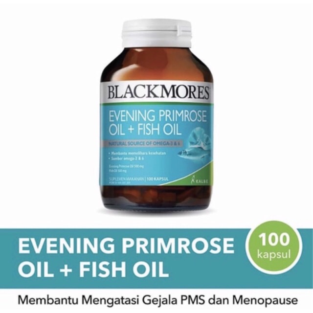 Blackmores evening primrose oil + fish oil isi 100 tablet ( mengatasi gejala PMS dan menopause )