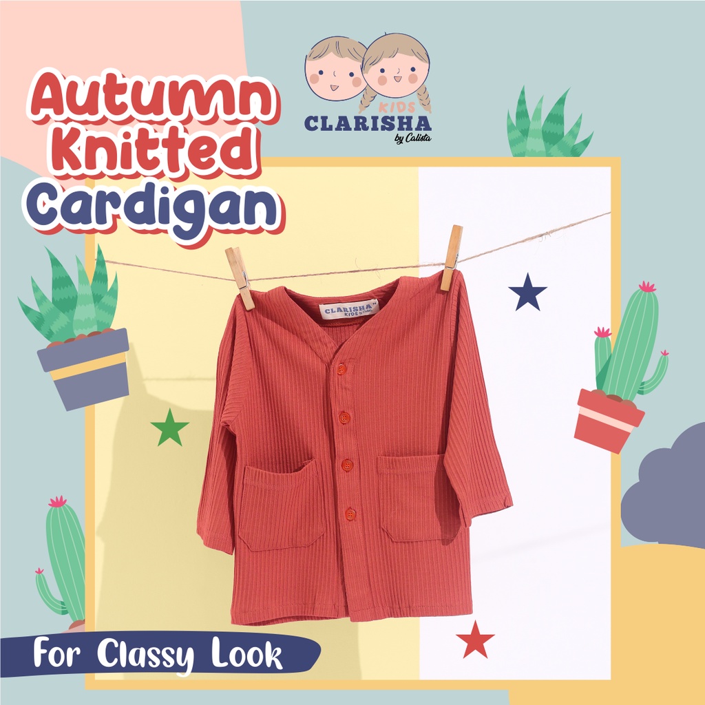 Autumn Knitted Cardigan / Cardigan Anak / Sweater Anak / Baju Anak Knit