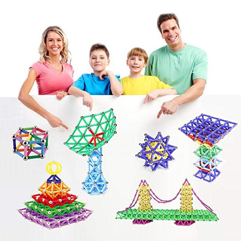 Pawaca Mainan Rakit Kreasi Magnetik Building Sets - Multi Warna