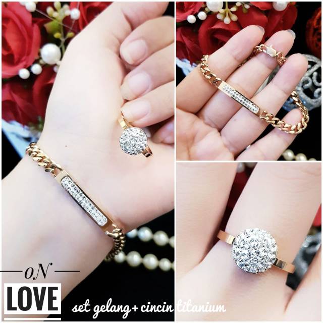 Titanium gelang dan cincin 1133k