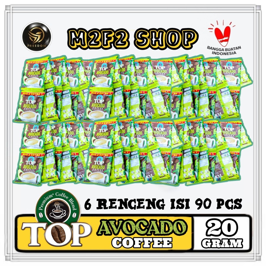 

TOP Premium Coffee Blend Avocado | Alpukat Kopi Instant Sachet - 20 gr (Kemasan 6 Renceng)