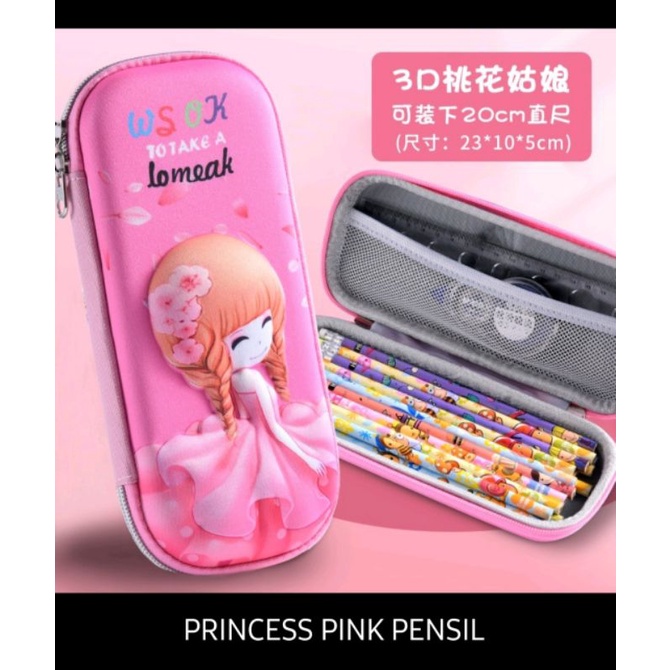 

TEMPAT PENSIL KOTAL PENSIL PRINCESS GAMBAR 3D ANAK TA099