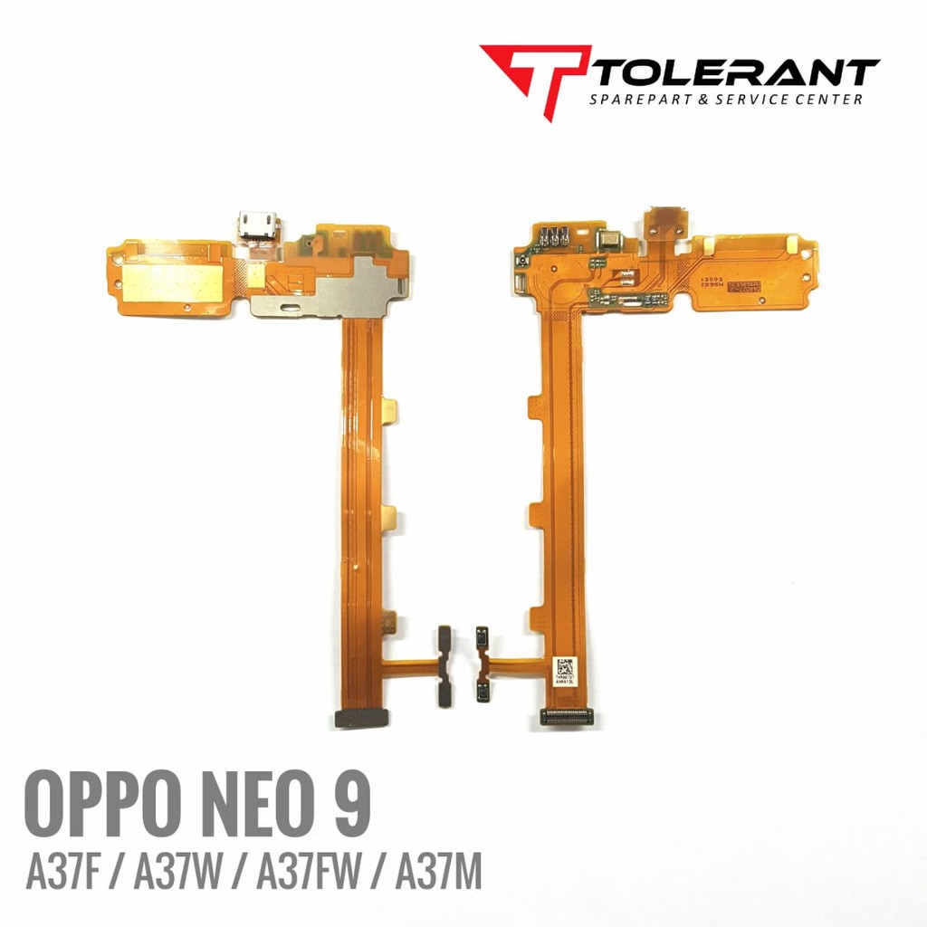 FLEKSIBEL / FLEXIBLE OPPO NEO 9 A37 A37F A37FW A37M FULLSET KONEKTOR / CONNECTOR CHARGER MIC ANTENNA