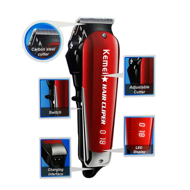 Kemei KM 2611 Alat Cukur Rambut Barber Hair Clipper Turbo Power Mesin Cukuran Kemei KM-2611