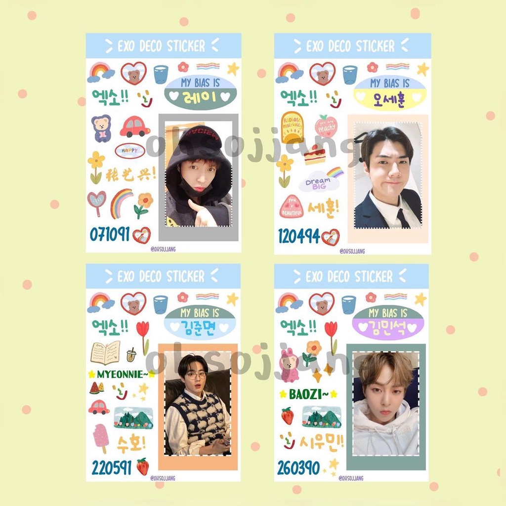 EXO CUTE DECO STICKERS LUCU