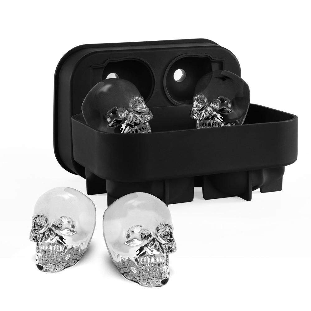 Cetakan Es Batu Model Skull DAN Bulat Ice Ball Maker Silicone