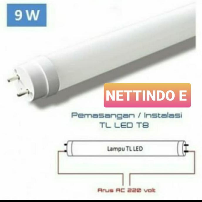 Hemat Lampu T8 Tube 60 Cm 9 Watt Neon Led 9Watt Tl Led 9W 60Cm 9 W Led - Putih Murah