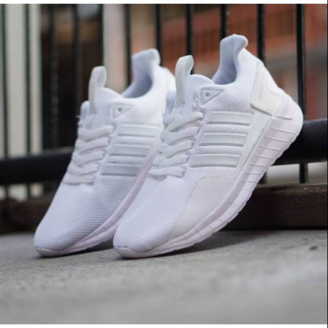 full white adidas