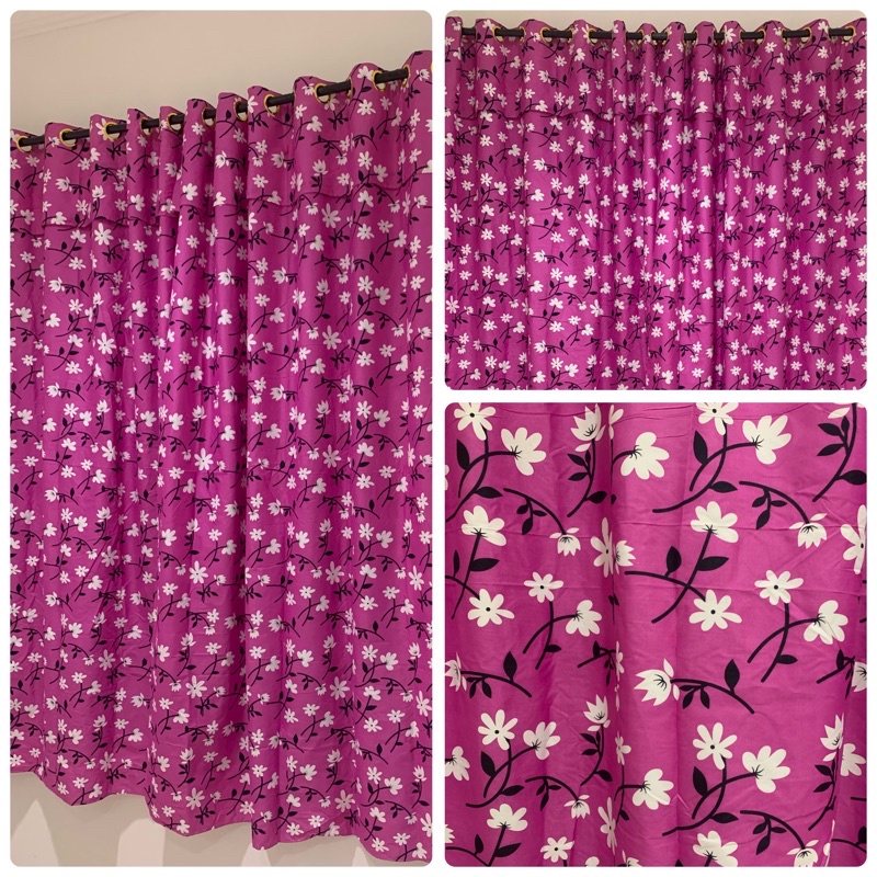 [ PINTU DAN JENDELA ] GORDEN SMOKRING + PONI MOTIF BUNGA SAKURA KECIL PINK