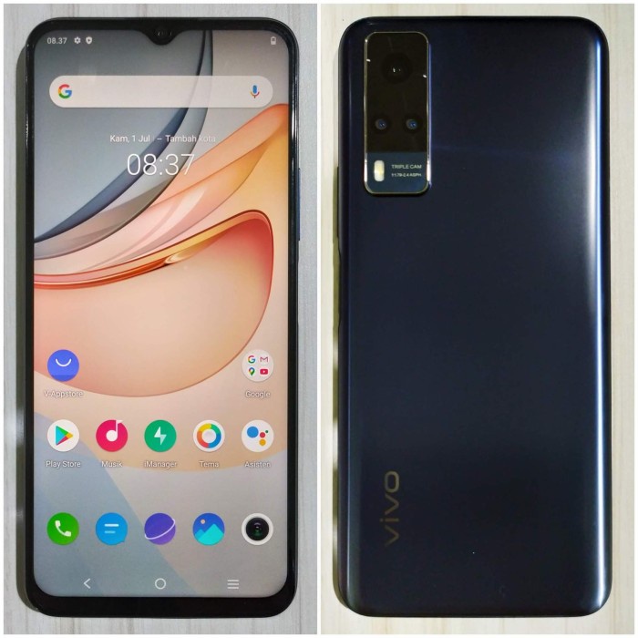 VIVO Y53S RAM 8/128 FULLSET MULUS BARU BUKA KOTAK NO MINUSS