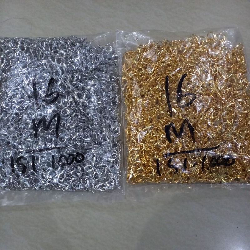 KOKOT UDANG 14MM 16MM SILVER GOLD BESAR KECIL PER PAK ISI 1000