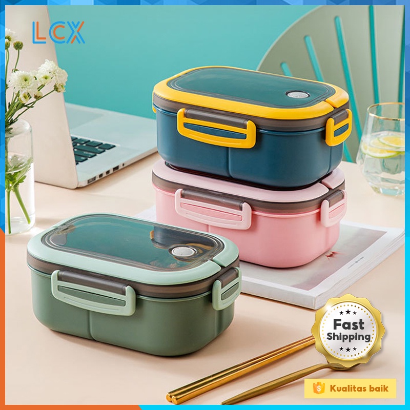 LCX Kotak Makan Bento Microwaveable Lunch Box Food Grade Material Microwavable Anti Tumpah VS-205