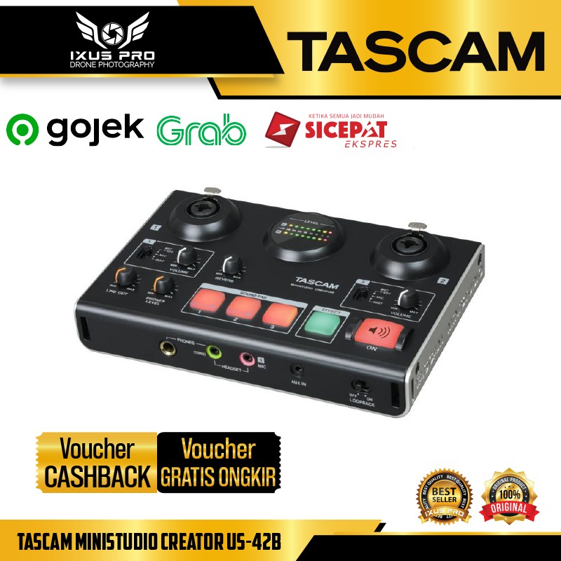 Tascam MiNiSTUDIO Creator US-42B Podcast Studio Audio Interface