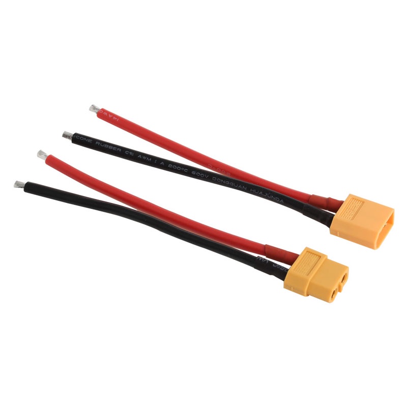 Mary 2pcs Plug Konektor XT60 Male Female Pakai Kawat Silicon 14 AWG