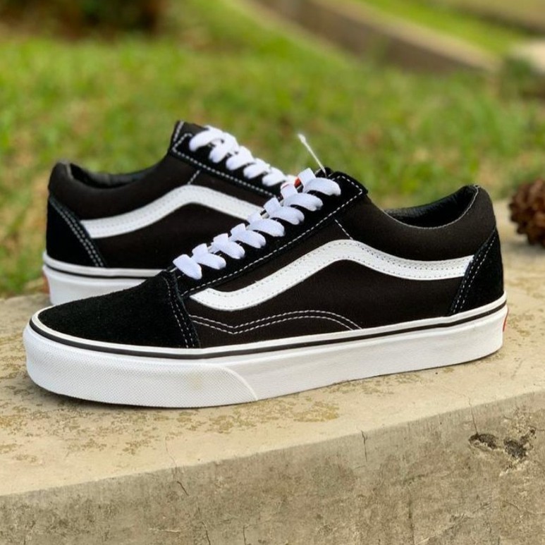 Sepatu Vans Oldskool Black White Size 36-43 Premium Quality Made In Vietnam