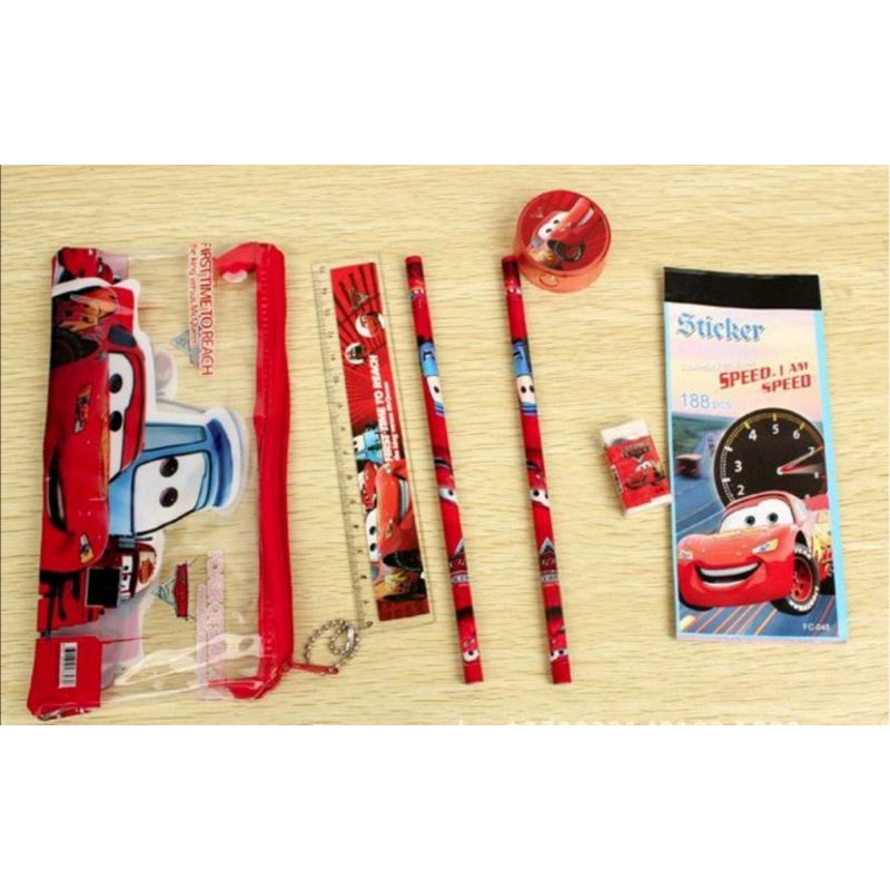 Set stationery tempat alat tulis 6 in 1 tempat pencil lengkap isi