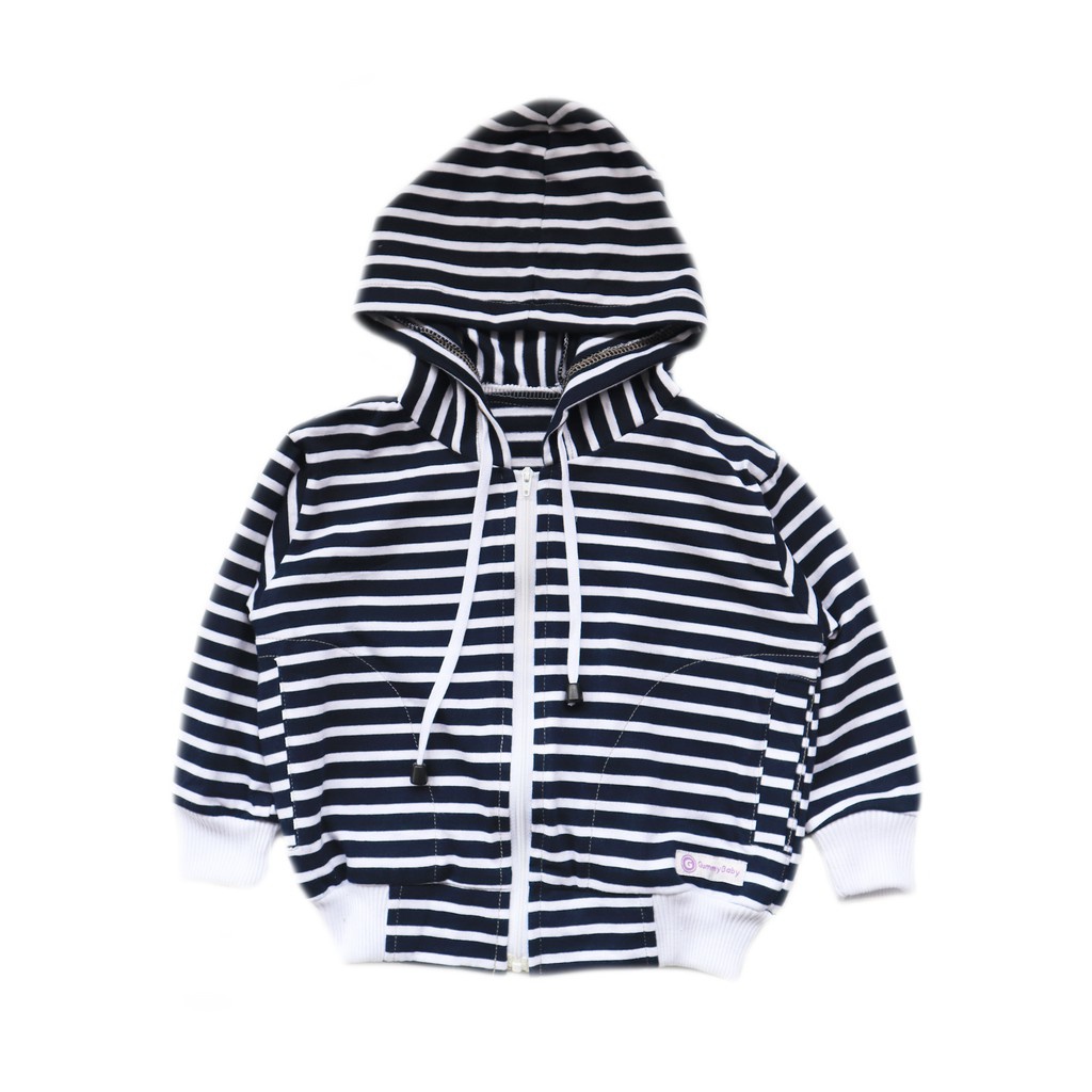 Baby Stripped Zipper Hoodie || Jaket Strip Bayi-6