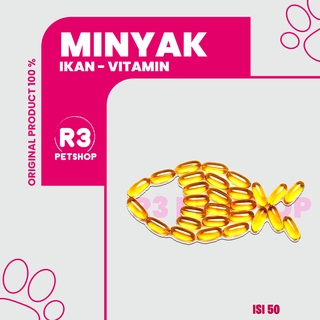 Suplemen Kucing Anjing Minyak Ikan Fish Oil isi 50pcs