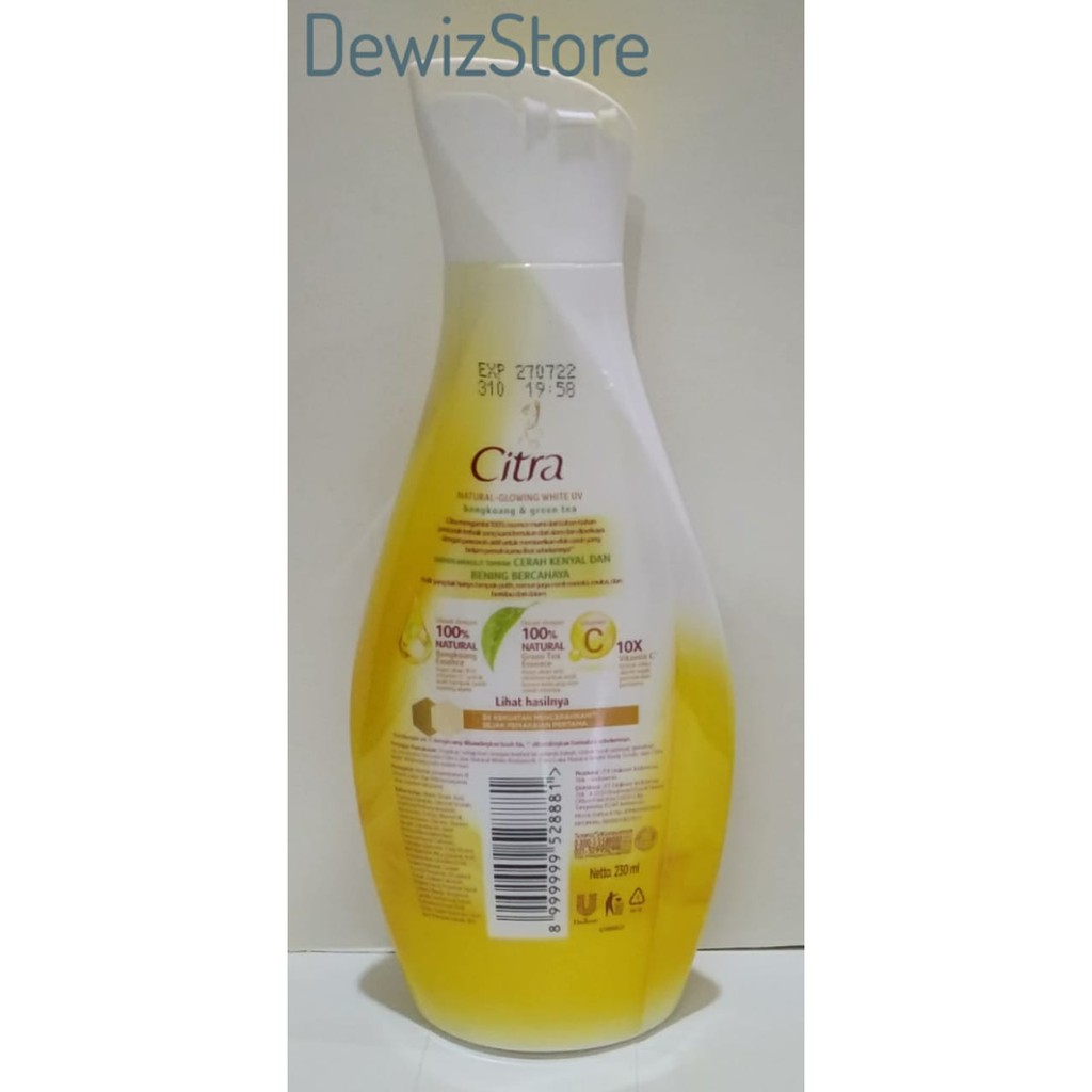 CITRA HAND AND BODY LOTION NATURAL GLOWING WHITE UV BENGKOANG - 230ML