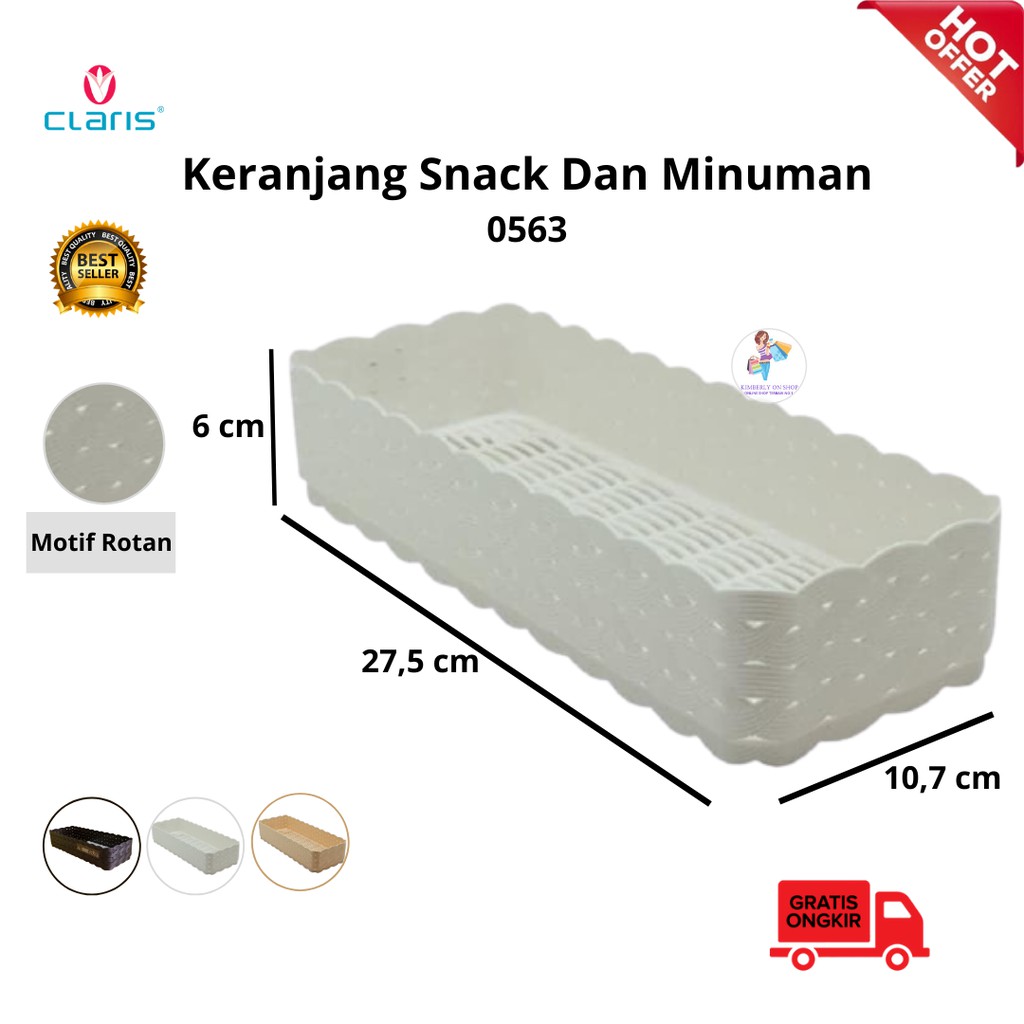 Keranjang Anyaman / Nampan / Tray Rota Travessa Long 0563 Claris