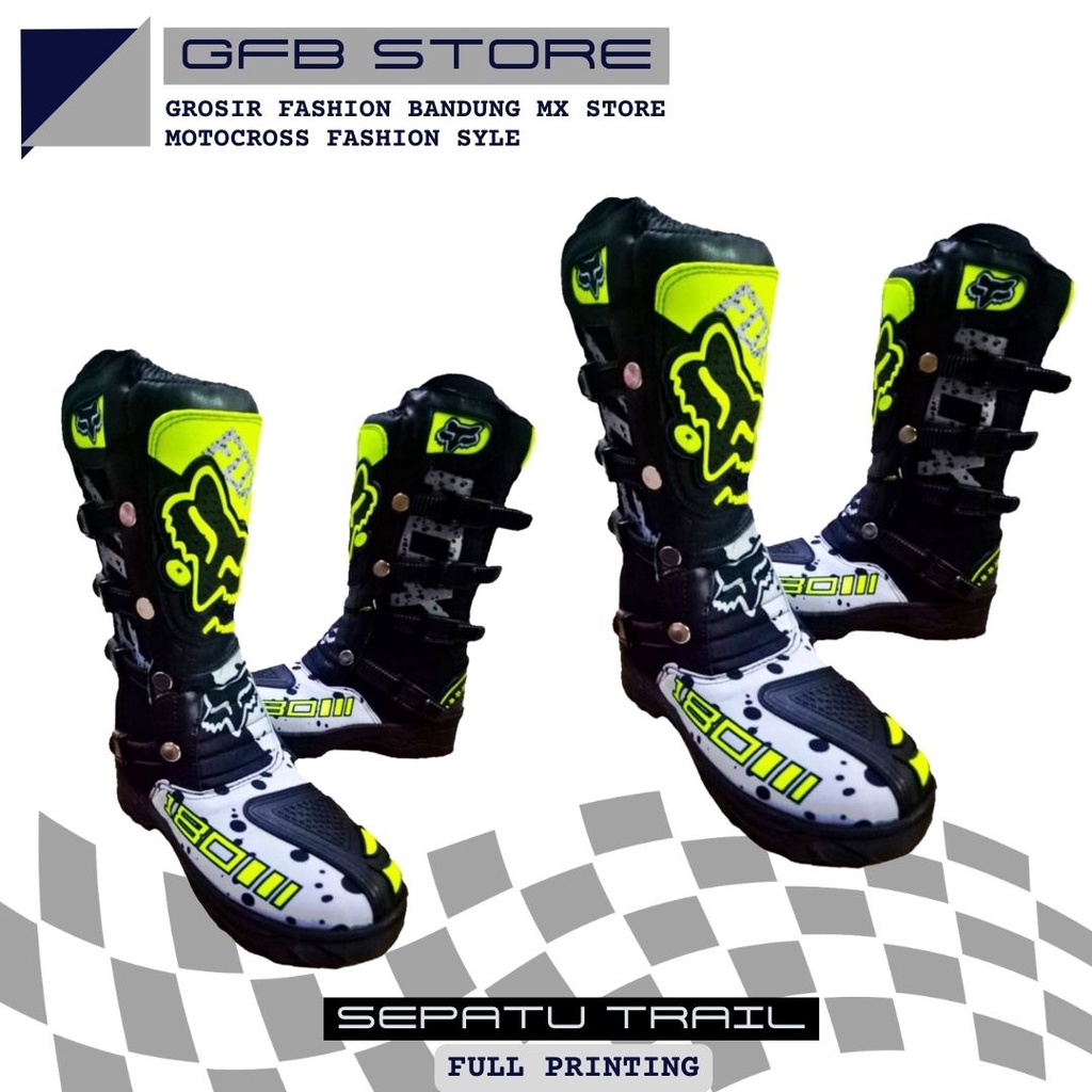 Sepatu Motor cross trail adventure trabass outdoor